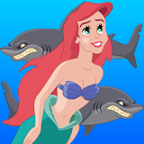 Mermaid Ariel Shark Attack icon