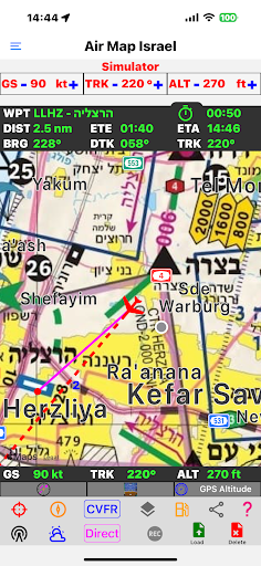 Android application Air Map Israel screenshort