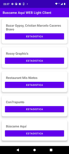 Android application Búscame Aquí Cliente screenshort