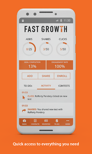Android application Fast Growth screenshort
