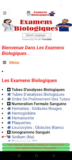 Biological examinations Screen 2