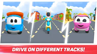 Leo Runner: car games for kids - Screenshot 1