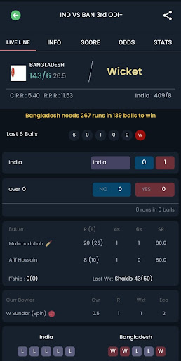 Cricket Dabba Fast Live Line Screen 3