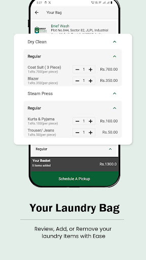 Brief Wash Laundry  DryClean