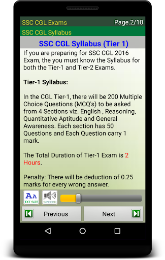 SSC CGL Exam Prep Screen 3