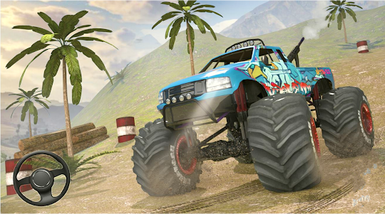 3D rampage monster trucks Game