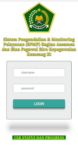 Android application SPMP Kemenag screenshort