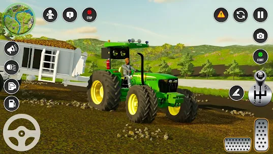 Modern Farming Tractor Game 3D