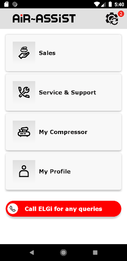 Android application Air Assist screenshort