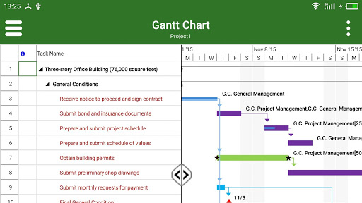 Android application gProjectViewer screenshort