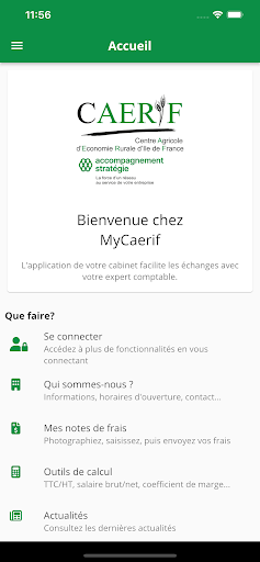 Android application MyCaerif screenshort