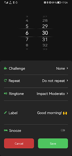 BrainWake Alarm Clock Screen 2