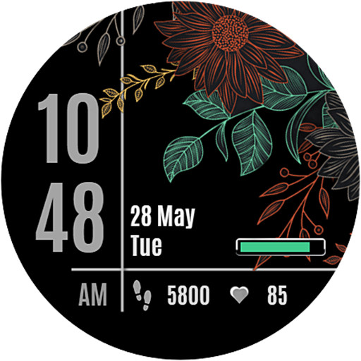 NXV92 Flora Elegant Watch Face تنزيل على نظام Windows
