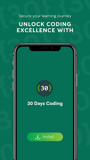 Android application 30 Days Coding screenshort