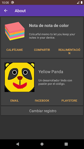 Vista previa de la aplicación