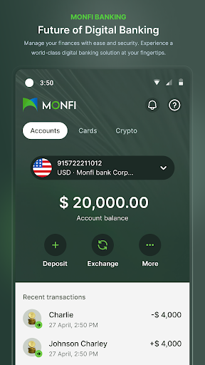 Android application MONFI Digital Bank Ltd screenshort