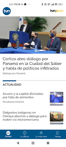 Android application TVN Panamá screenshort