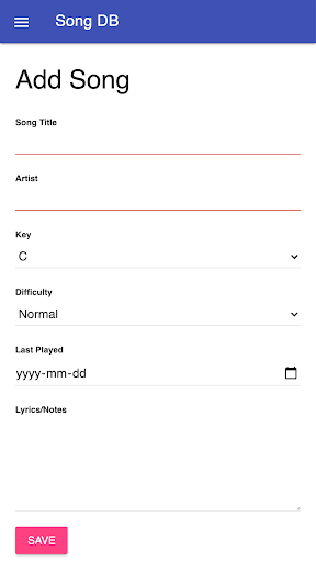 SongDB Screen 2