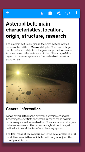Android application Solar system - Exploring space screenshort