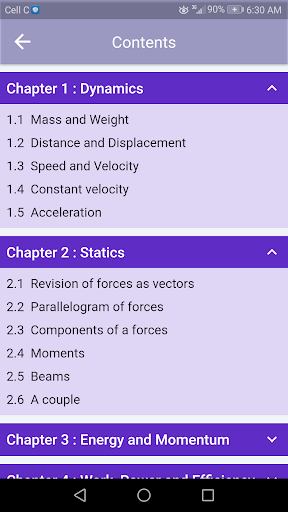 Android application Tvet N2 Engineering Science screenshort