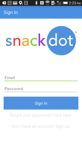 Android application SnackDot Mobile screenshort