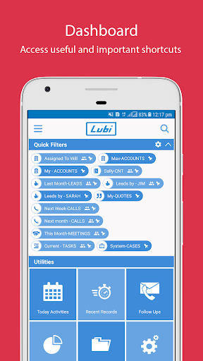 Android application LubiCRM screenshort