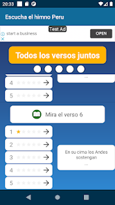 Captura de Pantalla 1 Himno Peru 6 Estrofas Aprender android