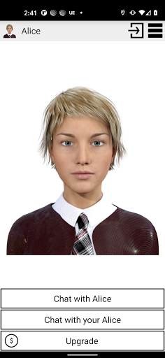 Android application My Virtual Friend Alice screenshort