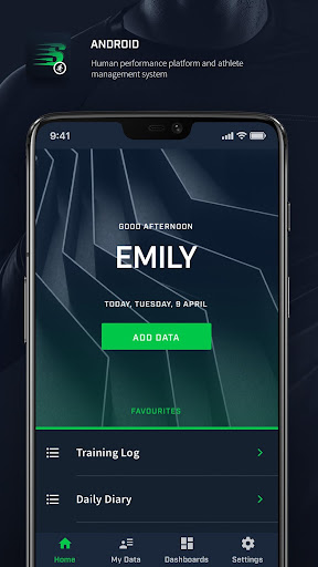 Android application Smartabase Athlete screenshort