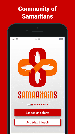 Android application SOS Samaritains screenshort