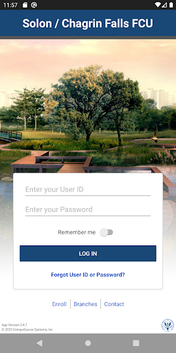 Android application Solon / Chagrin Falls FCU screenshort