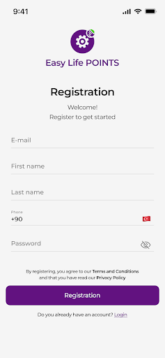 Android application EasyLife POINT screenshort