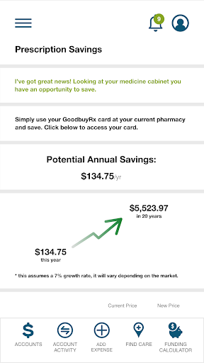 BlueSolutions Spending Screen 2