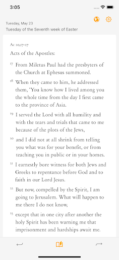 Daily Gospel Readings Screen 3