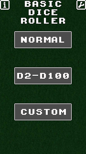 Android application Basic Dice Roller screenshort