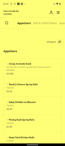 Chans Noodle Bar Cwmbran Screen 3
