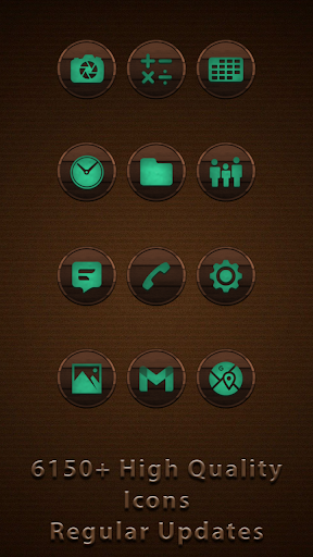 Vintage Green on Wooden Icons