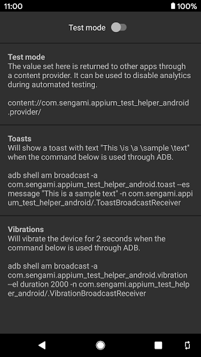 Appium Test Helper Screen 3