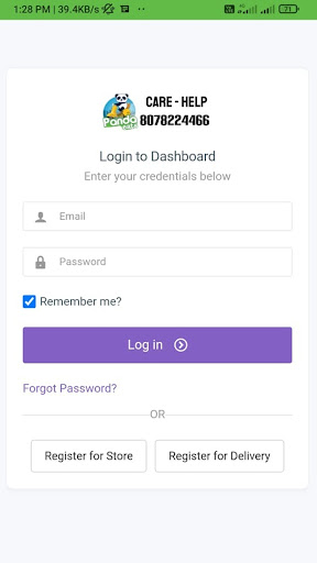 PandaEats - StoreApp Screen 2