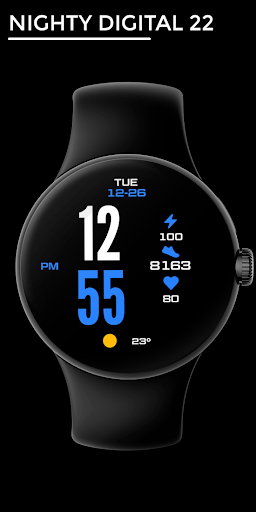 Android application Nighty Digital 22 - watch face screenshort