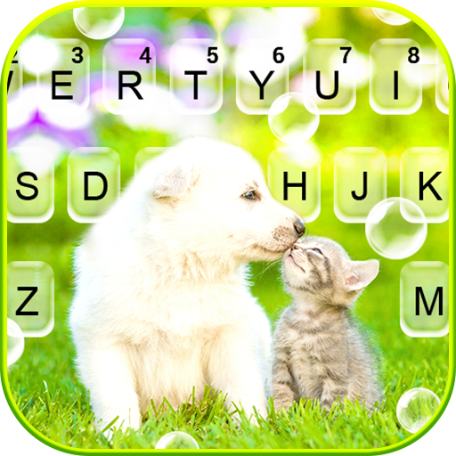 Puppy Kitty Love Keyboard Background Download on Windows