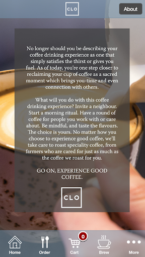 Android application CLO Coffee screenshort