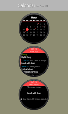 カレンダー for Wear OSのおすすめ画像2