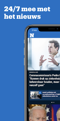 Android application Het Nieuwsblad nieuws screenshort