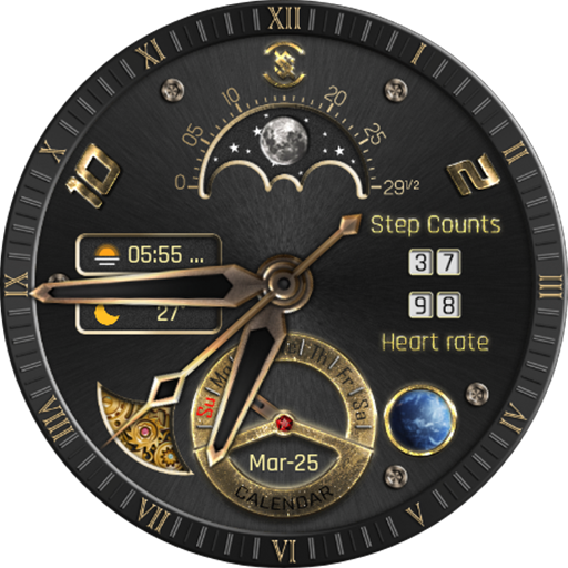 BFF15- Gold Analog Pattern - AppWisp.com