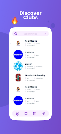 Screenshot of ClubApp