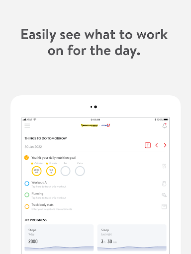 Screenshot of FitnessU and iRock Fitness