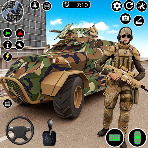 Army Car Games Truck Driving Logo
