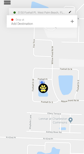 Android application Pet Taxi App® screenshort