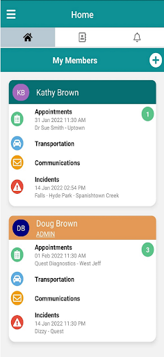 Family Care Circle Screen 2